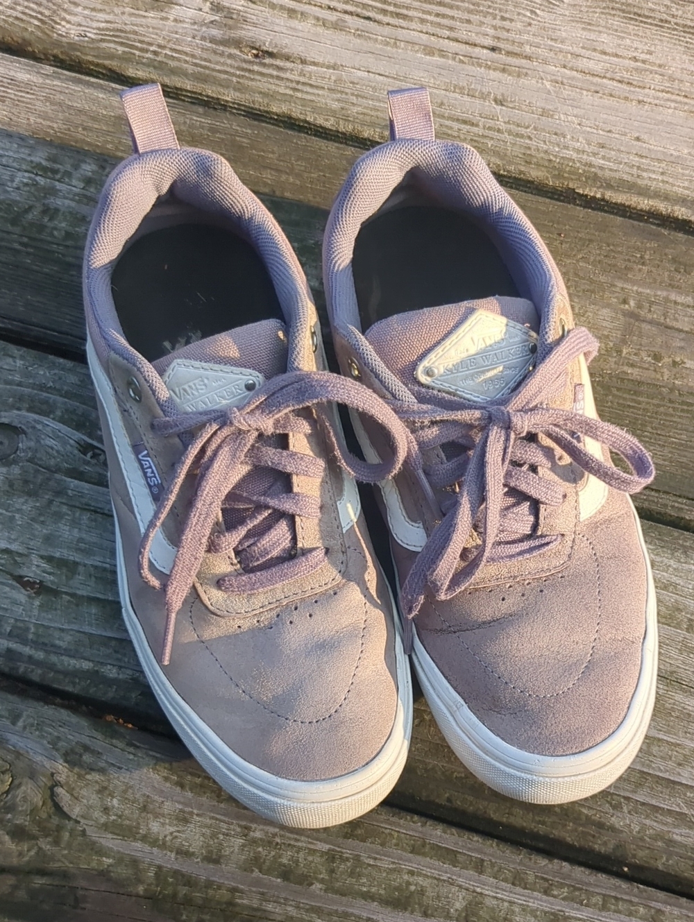 Vans Kyle Walker Pro Old Skool Sneakers in Dusty Lavender and White Women's 8
